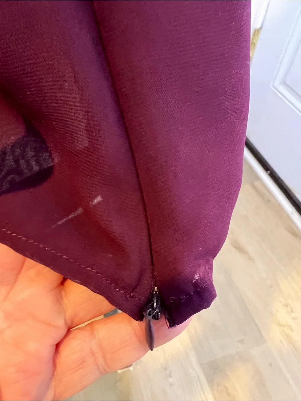 Norton McNaughton Deep Plum Satin-Trim V-Neck Tank
